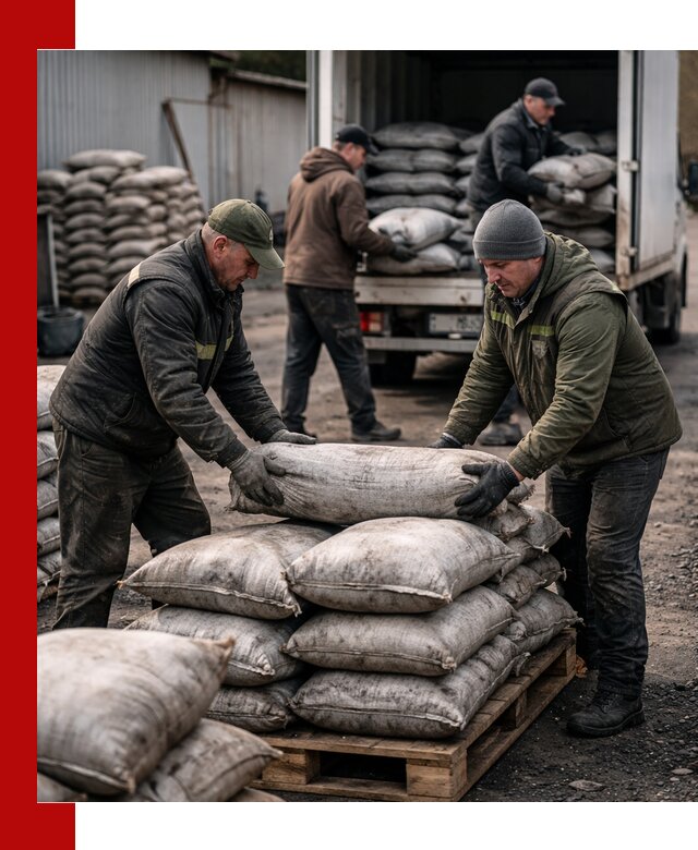 Доставка угля в мешках по выгодным ценам в Губкине