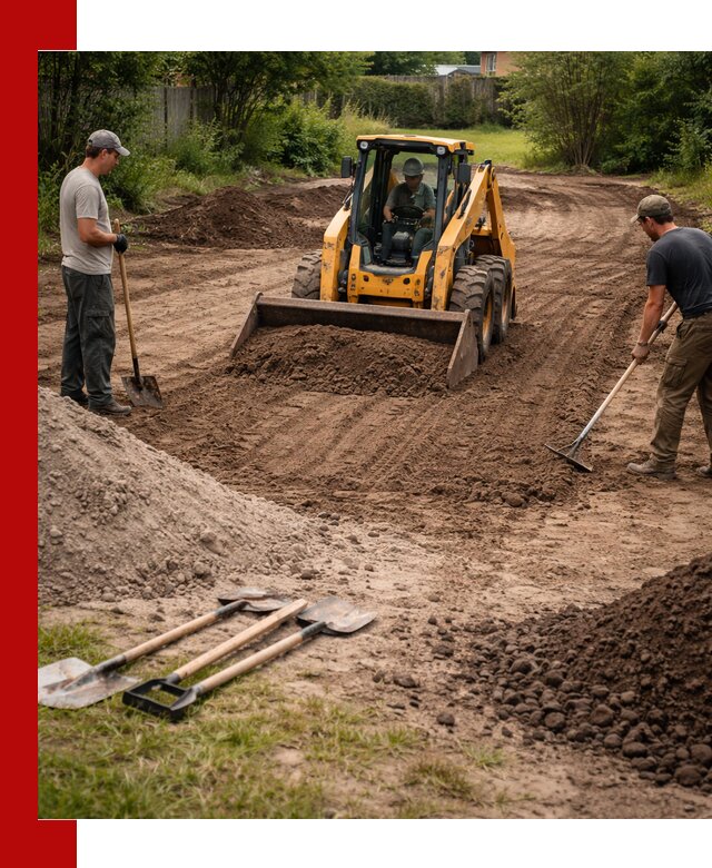 Планировка участка грунтом с вывозом и доставкой в Губкине