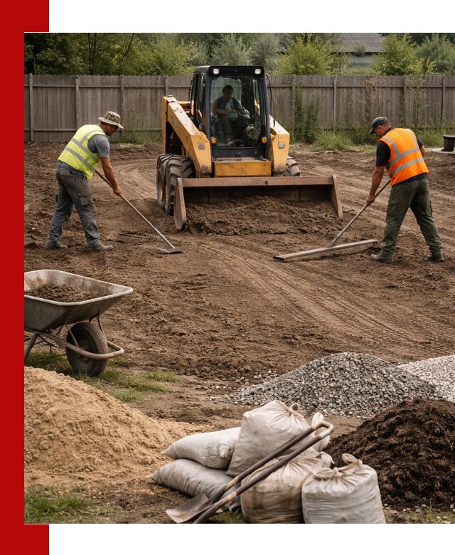 Выравнивание участка под строительство и благоустройство в Губкине